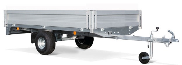 Açık Kasa Geniş Taban tek akslı frensiz Römork